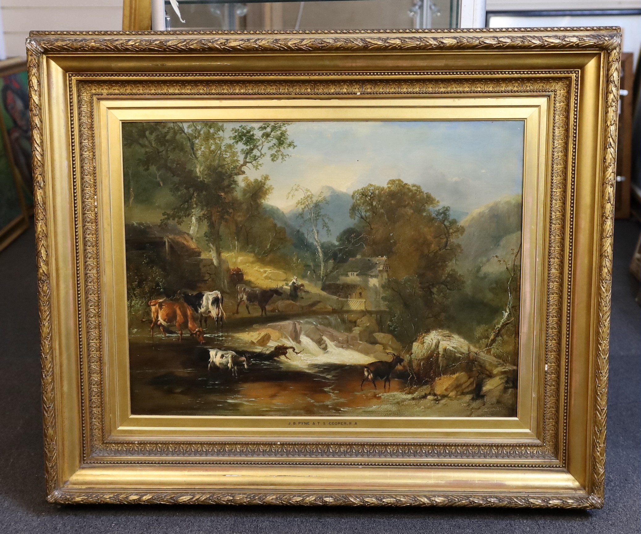 James Baker Pyne (1800-1870) and Thomas Sidney Cooper CVO RA (1803-1902), 'Tullina Mill at Penmacho, North Wales', oil on canvas, 54.5 x 72cm